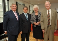 Commissioner Dacian Cioloş with three of his predecessors:  Ray Mac Sharry (1989-1993), Mariann Fischer Boel (2004-2009), Frans Andriessen (1985-1989)