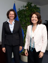 Commissioner Damanaki and German Minister Ilse Aigner