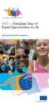 Brochure sur l'année Europénne 2007 de l'égalité des chances pour tous