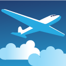 Icône illustrant l'application web sur le trafic aérien