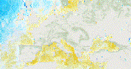 Afwijkende temperaturen van het zeeoppervlak (op basis van satellietmetingen)