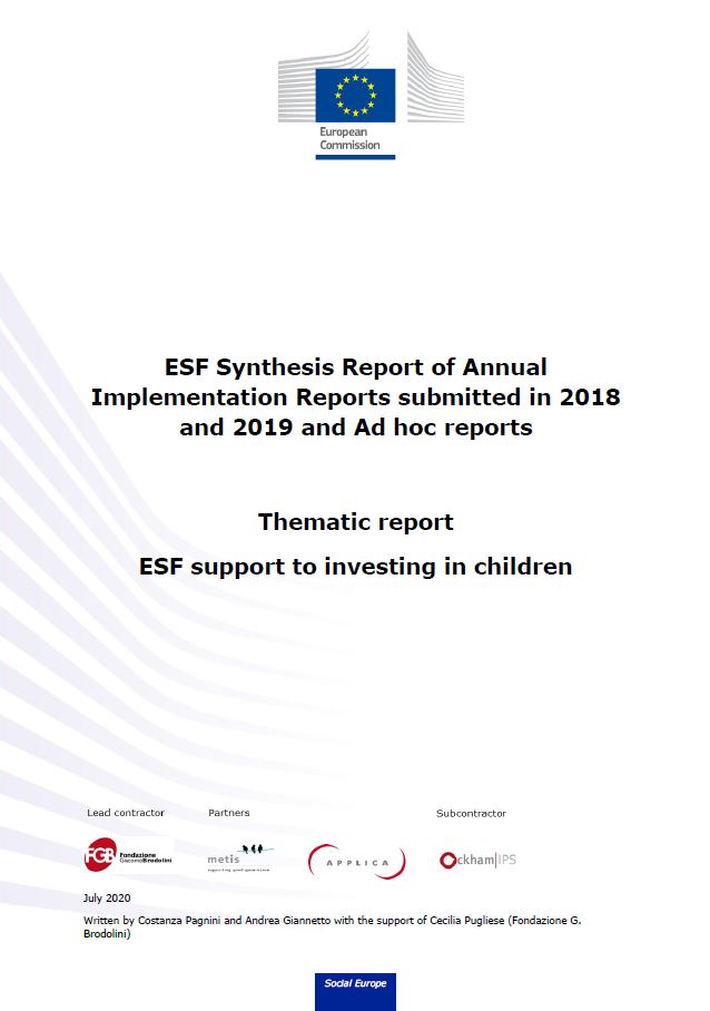 Thematic report ESF-European Social Fund and YEI-Youth Employment Initiative support to investing in children