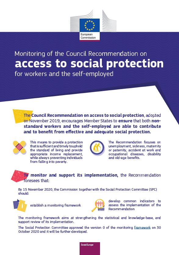 Monitoring of the Council Recommendation on access to social protection for workers and the self-employed