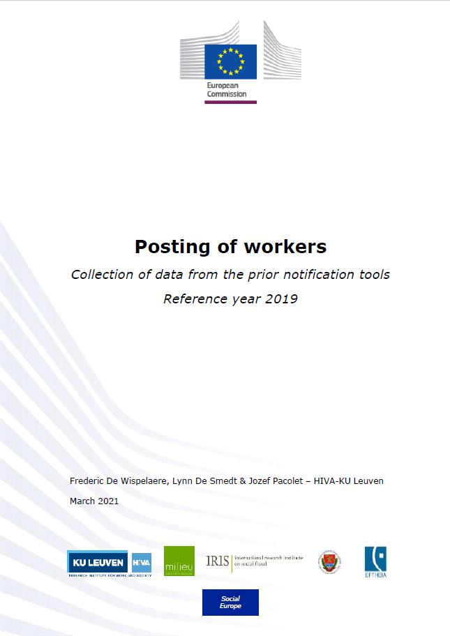 Posting of workers - Collection of data from the prior notification tools - Reference year 2019
