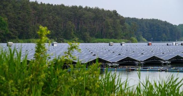 Floating solar park in Dessel, Belgium