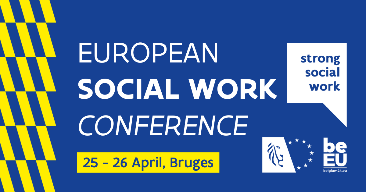 Banner of the European Social Work Conference indicating the date of the conference which is the 25 and 26 April
