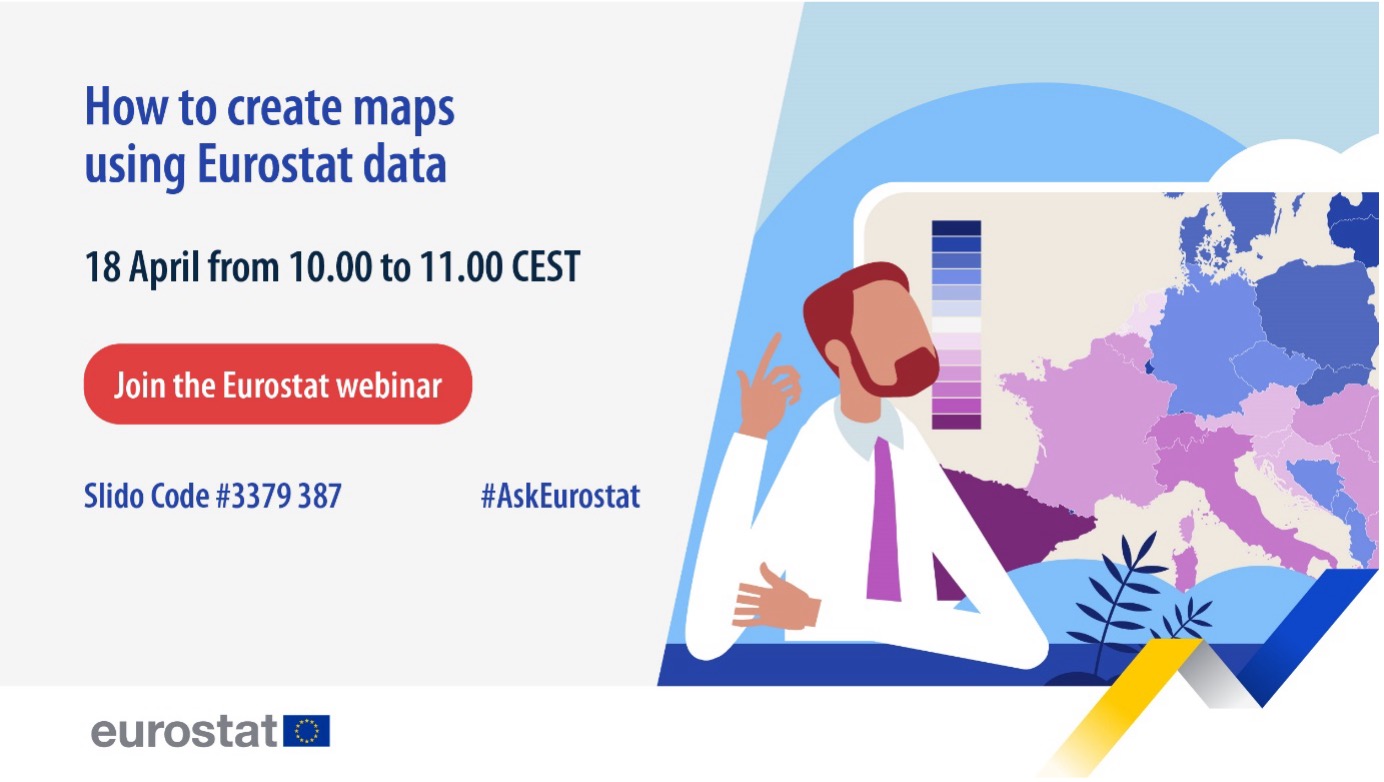 How to create maps using Eurostat data. Infographic.